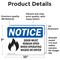 Signmission Door Must Remain Open When Operating Sign With Symbol, 10 in W x Rectangle, Vinyl Decal OS-2PACK-NS-D-710-L-11510 - alternate 2